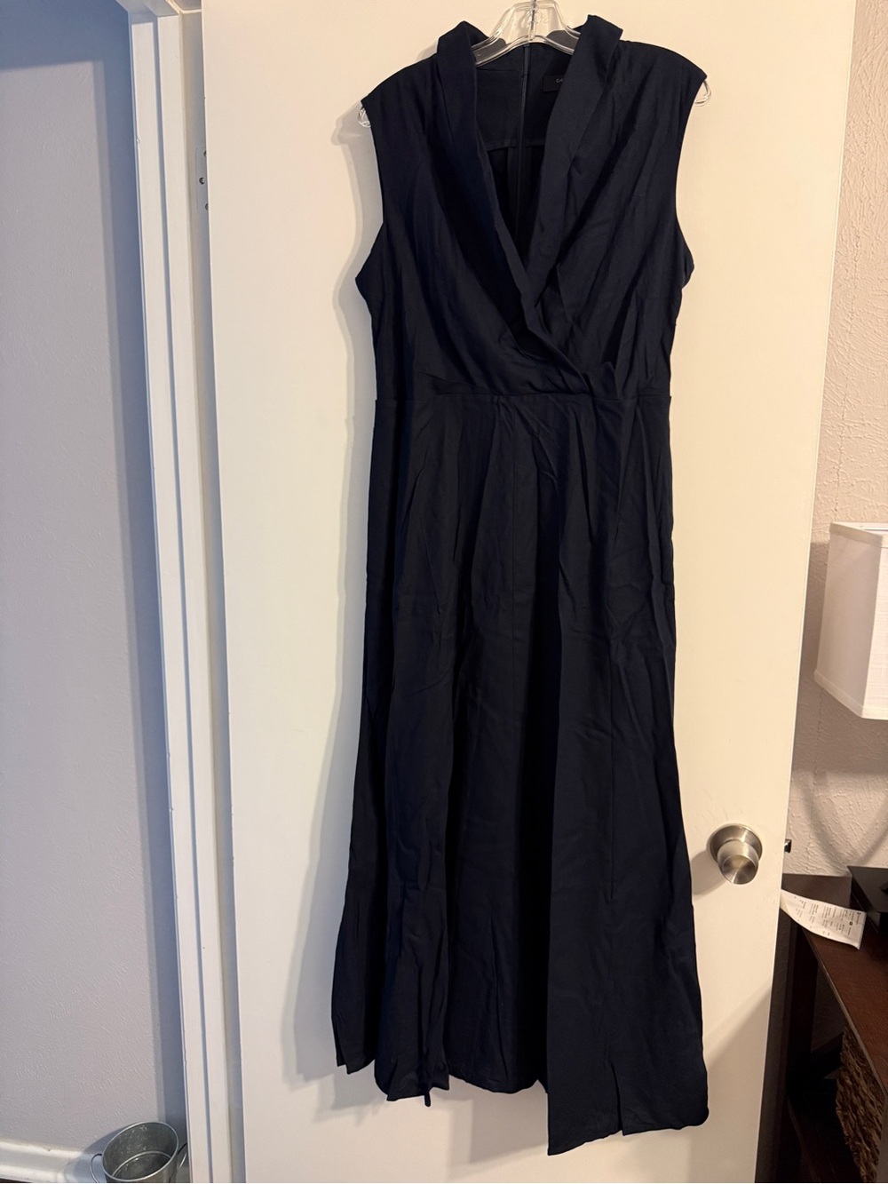 Commense Belted Sleeveless Wrap Maxi Dress - Size L